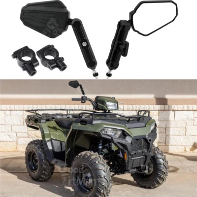 For Polaris Sportsman 450 400 500 Adventure Motorcycle Mirrors Ball-Head w/Mount - Image 1 of 4