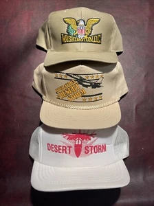 Vintage Operation Desert Storm Trucker Snapback Hat Bundle. - Picture 1 of 4