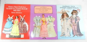 3 Victorian PAPER DOLL CUT-OUT BOOKS Godey's, Boston Childrens Museum T703C - Picture 1 of 7