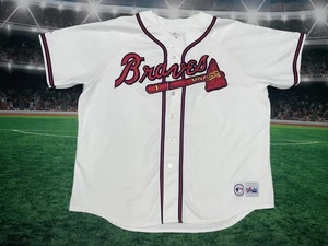 Vintage Javy Lopez #8 Atlanta Braves Majestic USA Jersey Sz 2XL Preowned White - Picture 1 of 13