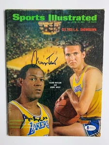 Jerry West & Elgin Baylor dual signed Sports Illustrated magazine BAS Witnessed - Picture 1 of 4