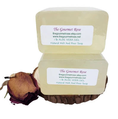 GEL DE ALOE VERA de 2 lb para derretir y verter jabón de glicerina 100 % natural a granel al por mayor Foto 1 de 2