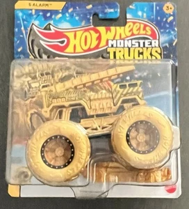 New! 2025 Hot Wheels Monster Trucks GOLD 5 ALARM Meijer Exclusive - Picture 1 of 6