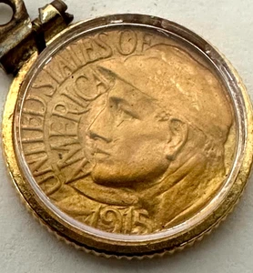 Framed 1915-S San Francisco Panama-Pacific Commemorative Gold $1 Dollar coin - Picture 1 of 10