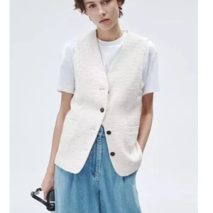 rag & bone Women's Size XL Ivory Charlotte Tweed Vest Button Front - Picture 1 of 10
