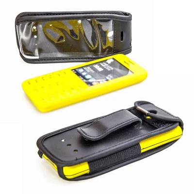 caseroxx Leather-Case with belt clip for Nokia 206 in black made of genuine leat - Image 1 of 4