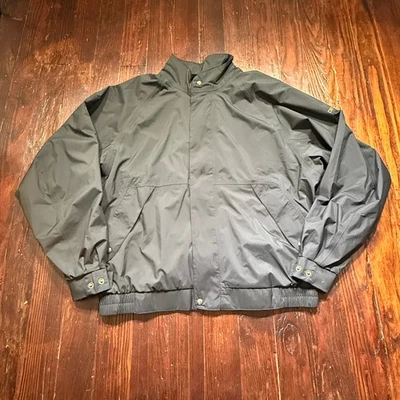 DryJoys by FootJoy 夹克男式大号黑色全拉链和卡扣 L/S 风雨高尔夫 — 第 1/4 张图片