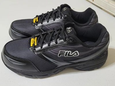 FILA Espuma con Memoria Resistente al Deslizamiento Comp Toe Zapato de Trabajo Tenis para Mujer 9 Negro Nuevo con Etiquetas Foto 1 de 4