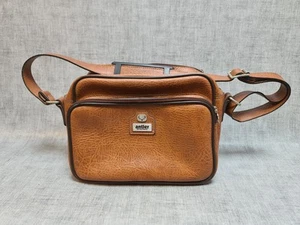 Vintage Schultertasche Geweih braun Leder Kabine Reise - Bild 1 von 15