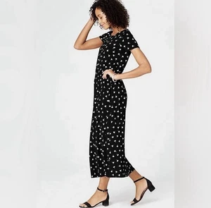 J. Jill Wearever Collection Black White Maxi Dress Size Small Petite NWT - Picture 1 of 6