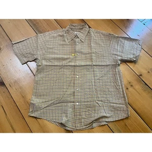 Izod Herren Kurzarm Karo Button Down Hemd mit Tasche Vintage? Große - Bild 1 von 8