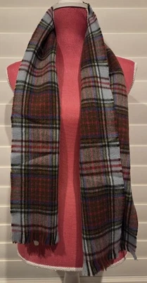 Blackcock Scarf 100% New Wool 54 x 11 in Knitted Scotland Plaid Check NWT - Image 1 of 4