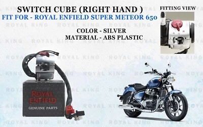 Royal Enfield Plata "Cubo Interruptor Lado Derecho Para Super Meteor 650" Foto 1 de 4