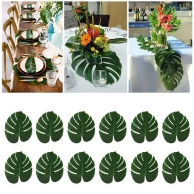 12x Mesa Monstera Tropical Artificial Verde Falsa Palma A5 Nueva Decoración V7 B5Q2 Foto 1 de 4