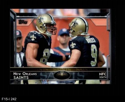 2015 Topps #242 New Orleans Saints 8 - NM/MT - Image 1 of 2