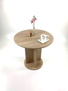 Esstisch Rund Säulentisch Kreuz Küchentisch Sonoma eiche  SägerauØ79 cm NEU - Bild 1 von 7