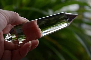 Varita de pájaro de cuarzo con punta de cristal transparente de 36 lados de gran altitud del Himalaya 5,10 pulgadas - Imagen 1 de 6