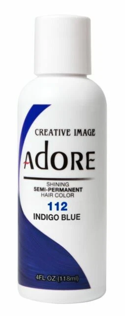 Adore 112 Indigo Blue Unisex Semi Permanent Haircolor - 4oz