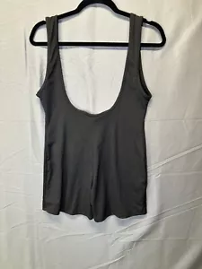 Fashion Nova Romper Jumpsuit Medium Black Workout Biker Shorts NWOT - Picture 1 of 8