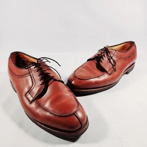 💥ALLEN EDMONDS Stockbridge Oxford marrone stringato 10-D usato spedizione gratuita  - Foto 1 di 10