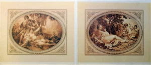 Pair of reclining nudes reproduction prints - Picture 1 of 1