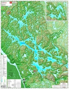 Kipawa Lake | Waterproof Chart | 28 x 36 - Picture 1 of 1