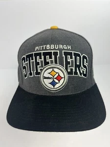 Pittsburgh Steelers Hat Mitchell & Ness NFL Vintage Collection Snapback Gray - Picture 1 of 7