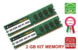 2 GB (2 X 1GB) MEMORIA/RAM DDR 400Mhz PC3200 VS1GB400 PC FISSO CORSAIR SELECT - Bild 1 von 1