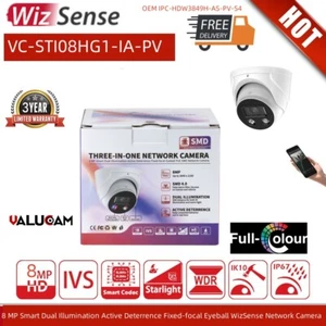 Dahua 8MP 4K fotocamera IP Wizsense colore notturno AI microfono PoE audio bidirezionale IDMSS WDR - Foto 1 di 14