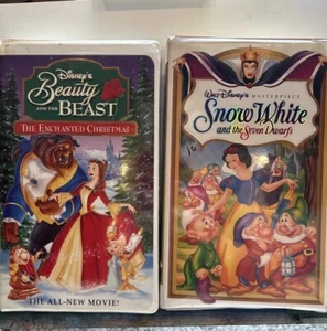Disney VHS lot of 2 Beauty & The Beast and Snow White - Picture 1 of 2