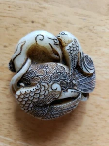 5CM Rare Old Chinese White Jade Carving Lucky Bird Amulet Pendants - Picture 1 of 2