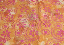 43.2cm x 109cm Batik Chasse Spots à Pois Fleurs Main Teints sur Tissu Coton