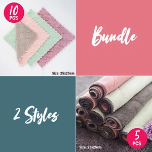 15 Pack Home Cleaning Cloth Microfiber Dish Towel Dust Kitchen Gift Idea BUNDLE - Picture 1 of 12