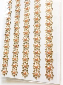 Gold Jewel Sticker Borders, Jewel Embellishments, Scrapbooking Supplies - Picture 1 of 6