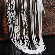 Wholesale 10X 16-30Inch Jewelry 925 Sterling Silver Plated Snake Chain Necklaces