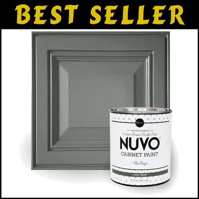 Transform Your Cabinets with Nuvo Olde Sage Paint - 31 Oz Low Odor, Satin Finish - Image 1 of 4