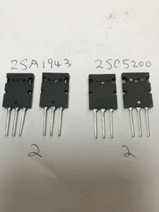 TWO PAIRS TOSHIBA 2SA1943 + 2SC5200 MADE IN JAPAN TRANSISTORS NOS USA SELLER!!! - Picture 1 of 4