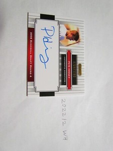 2008 Razor Pete Hissey signed Baseball Card