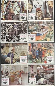 WILLY WONKA & THE CHOCOLATE FACTORY GENE WILDER MEXICAN LOBBY CARD SET UNUSED