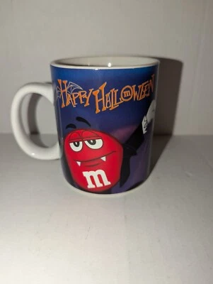 M&M Happy Halloween Ceramic Mug Dracula Mummy Witch Pirate Bat (See Photo &Desc) - Image 1 of 4
