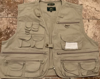CHALECO RÍO PESCA CRISTAL RIVER LONA CAQUI (HOMBRE XL) USADO Foto 1 de 4