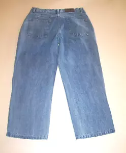 Women's Lee Riveted Mid-Rise Faded Blue Denim Cotton Jean Capris 6 Petite - Picture 1 of 2