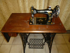 Antik Nähmaschine von Singer mit Tisch (1910-1920) - Bild 1 von 6