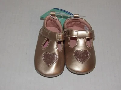 Surprize Stride Rite Baby Toddler Girls Booties Shoes Sz 6-12M Corinne Rose Gold - Image 1 of 4