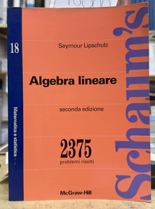 (Algebra) S. Lipschutz - ALGEBRA LINEARE - McGraw-Hill 1994 - Imagen 1 de 1