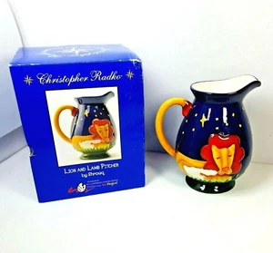 Lion and Lamb - Handcrafted Christmas Pitcher "Home For The Holidays" C. Radko - Picture 1 of 5