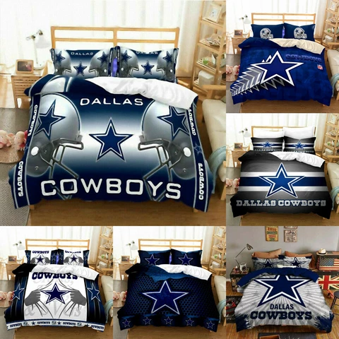 Dallas Cowboys Bedding Set 3PCS Soft Duvet Cover Pillowcases Comforter Covers Cover