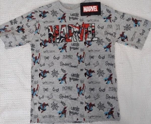 Marvel Spider Man Youth Med 12 T Shirt Grey New Cotton/Polyester Spider Sense - Picture 1 of 6