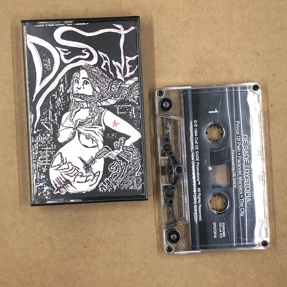 DE SADE Cassette Tape 90s Metal Goth Industrial DYSTOPIA PRIVATE PRESS RARE FIND — 第 1/4 张图片