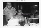 BIRTHDAY KIDS 1950's Vintage FOUND PHOTO CAKE bw Snapshot ORIGINAL 31 LA 81 D